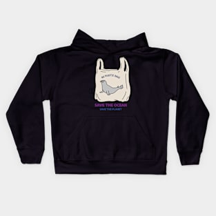 No Plastic Bags, Save the Ocean, Save the Planet Kids Hoodie